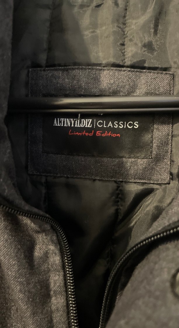 Düğmeli Siyah Erkek kaban - Görsel 2