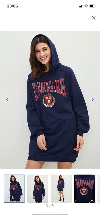 Kapüşonlu sweatshirt elbise