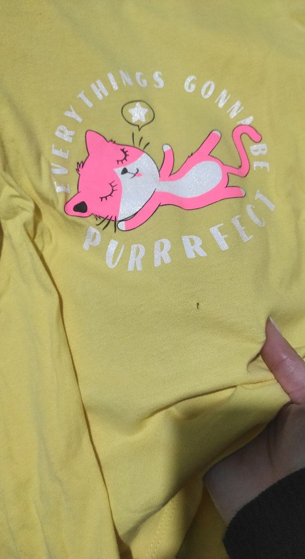 Sarı Uzun Kollu Kız Çocuk Tişörtü - Görsel 5