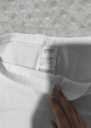 Beyaz Mini Pamuklu Kiz tayt - Görsel 2