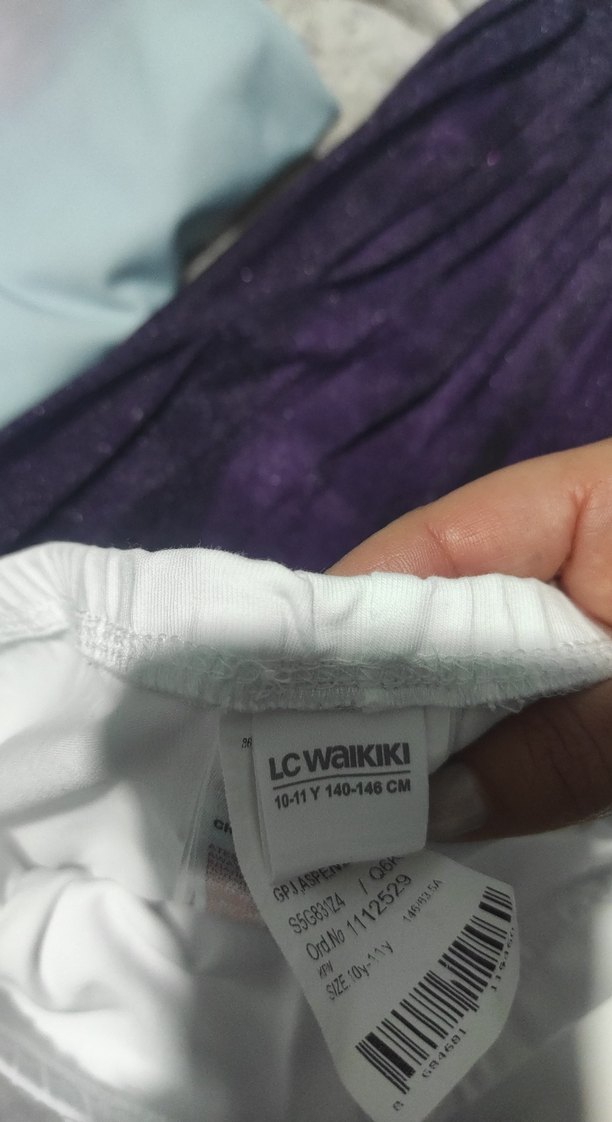 Beyaz Mini Pamuklu Kiz tayt - Görsel 3