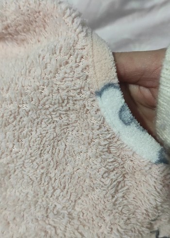 Pembe Nakışlı Çocuk Polar Pijama Takımı - Görsel 3