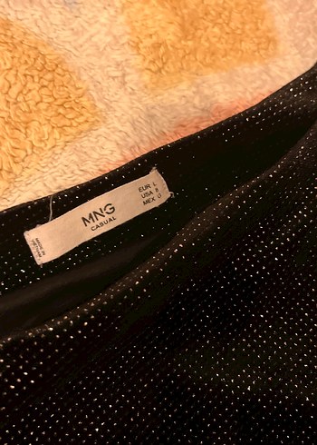 Mango Tek kol Siyah Mini Abiye Elbise
