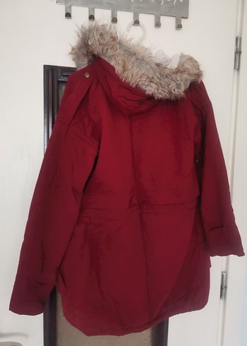 Bordo Kadın Midi Boy Sıcak Mont - Görsel 2