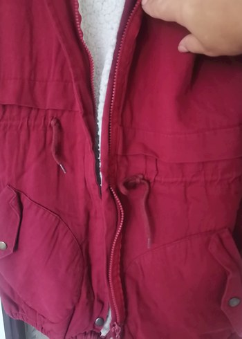 Bordo Kadın Midi Boy Sıcak Mont - Görsel 6