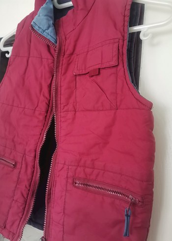 Bordo Fermuarlı Erkek çocuk Yelek - Görsel 4