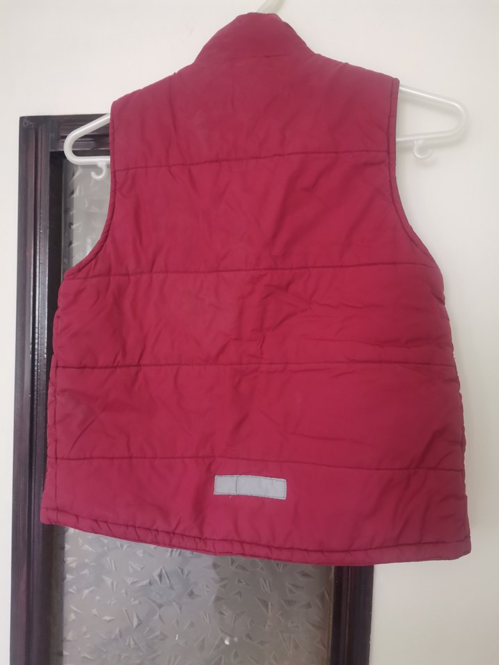 Bordo Fermuarlı Erkek çocuk Yelek - Görsel 2