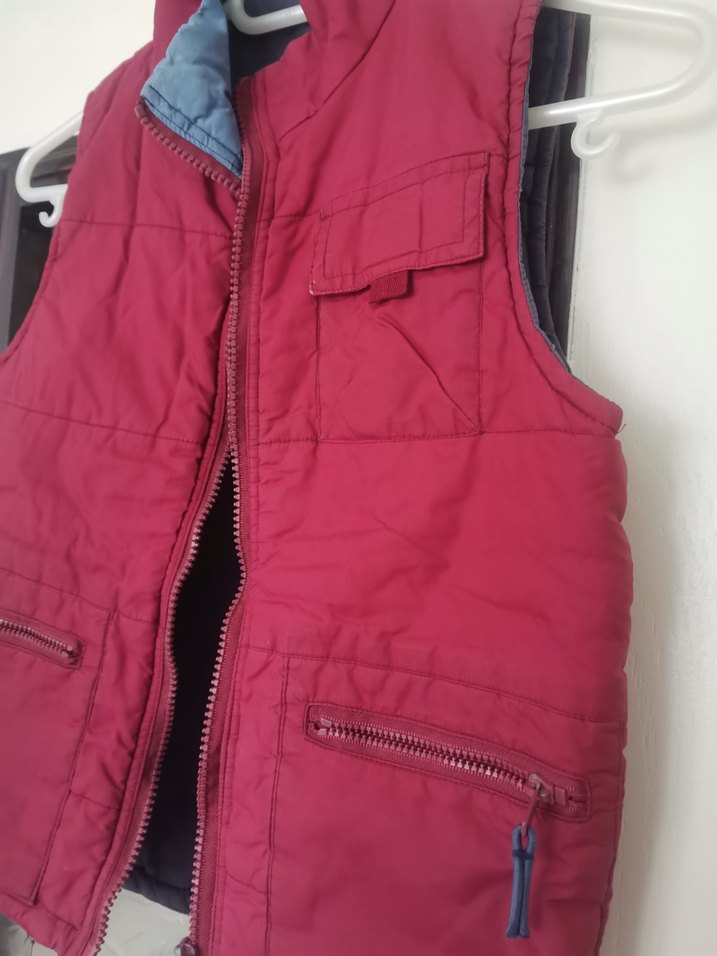 Bordo Fermuarlı Erkek çocuk Yelek - Görsel 4