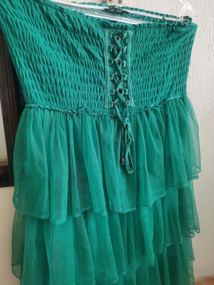 Straplez mini elbise - Görsel 4