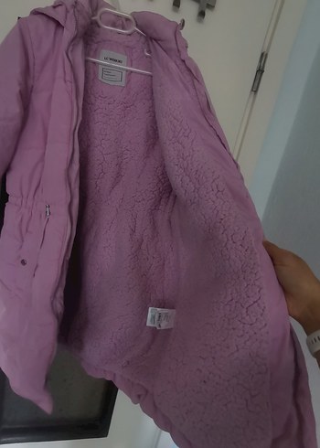 Kız Çocuk lila Fermuarlı Kaban şişme mont - Görsel 3