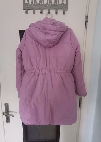 Kız Çocuk lila Fermuarlı Kaban şişme mont - Görsel 7