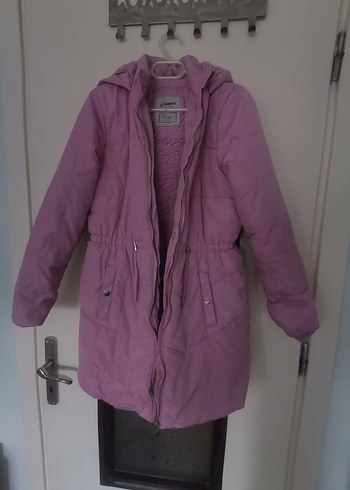 Kız Çocuk lila Fermuarlı Kaban şişme mont - Görsel 2