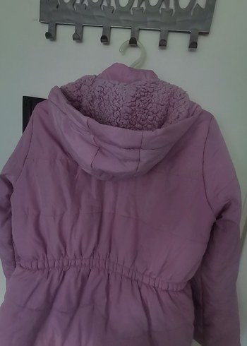 Kız Çocuk lila Fermuarlı Kaban şişme mont - Görsel 6