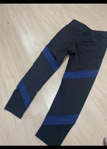 Kadın Lacivert Bantlı Spor Tayt Velcro Detaylı - Görsel 2