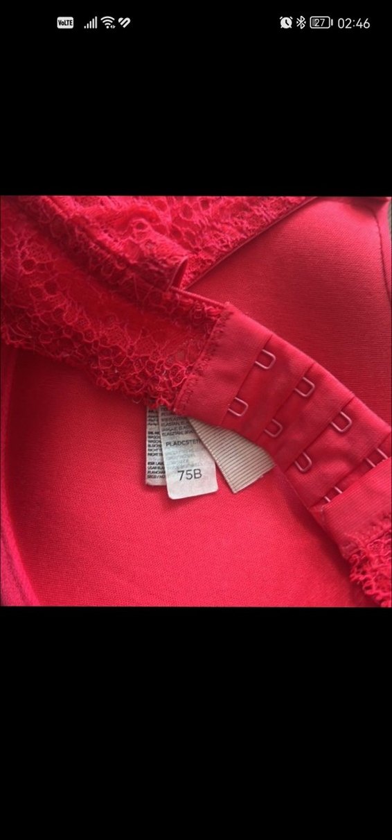 Kırmızı Dantelli Sütyen - Görsel 5