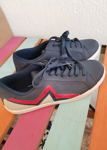 Mavi Nakışlı Kadın Sneakers - Görsel 7