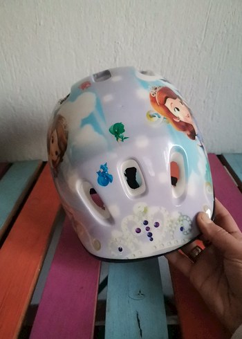 Parlak Baskılı Mor Motosiklet Kaskı - Görsel 4