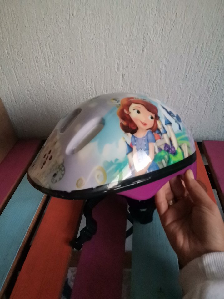 Parlak Baskılı Mor Motosiklet Kaskı - Görsel 5