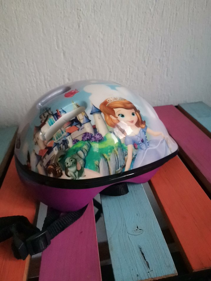 Parlak Baskılı Mor Motosiklet Kaskı - Görsel 2