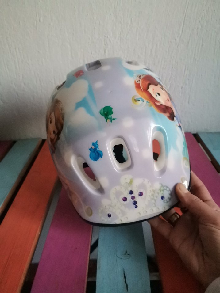 Parlak Baskılı Mor Motosiklet Kaskı - Görsel 4