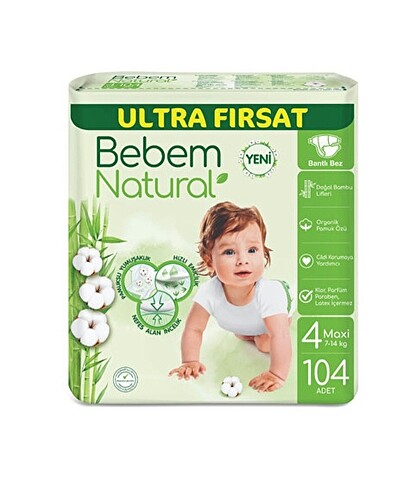 Bebem Natural 4 Maxi 104 Adet