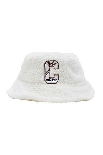 UCLA Beyaz Bucket Peluş Şapka