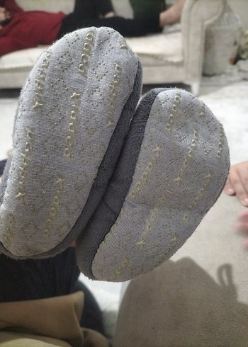 Unitex Gri Nakışlı Sıcak Ev Terliği - Görsel 3