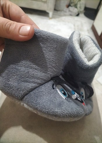 Unitex Gri Nakışlı Sıcak Ev Terliği - Görsel 2