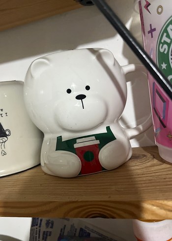 Starbucks Beyaz Ayı Figürlü Renkli Kupa