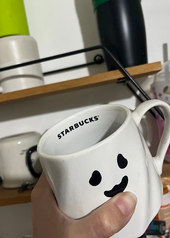 Beden Starbucks hayalet Desenli Beyaz Kupa