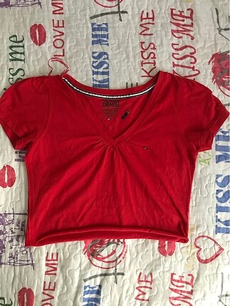 Tommy crop tişört