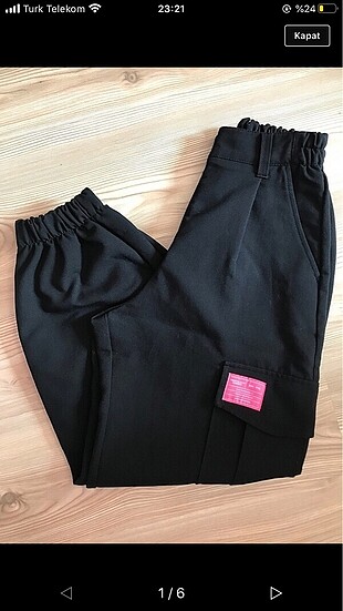 Bershka siyah kargo pantolon