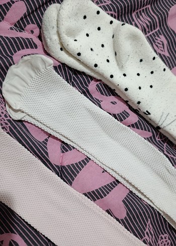 Beyaz Çocuk Külotlu Çorap Seti - Görsel 2