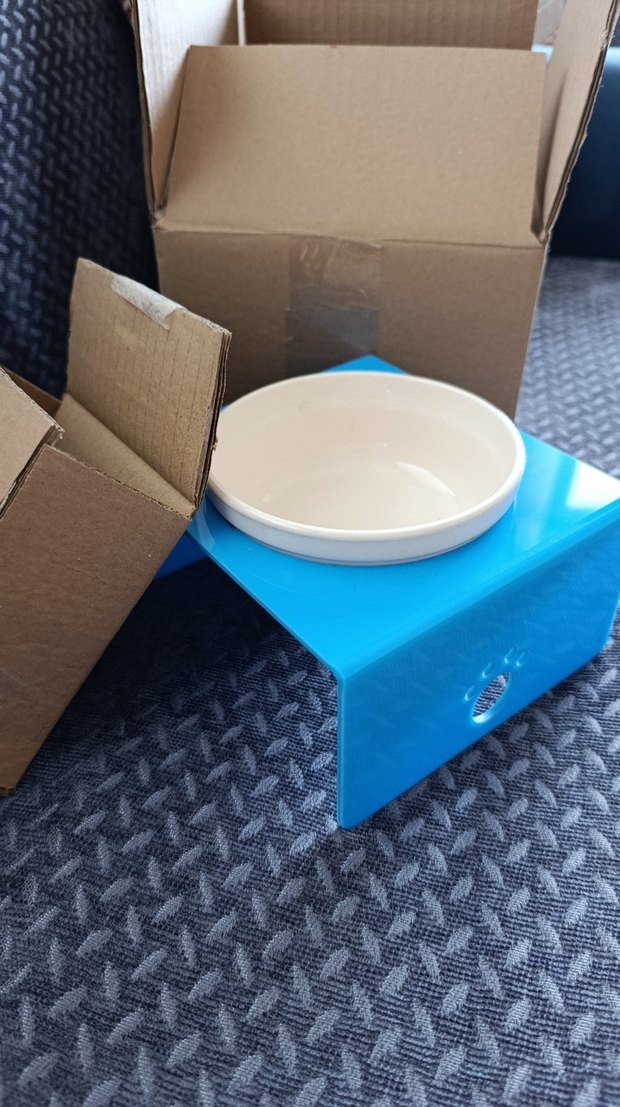 Akrilik Kedi Mama Kabı Standlı - Görsel 4