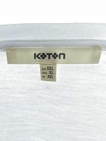 xxl Beden beyaz Renk Koton T-shirt %70 İndirimli.