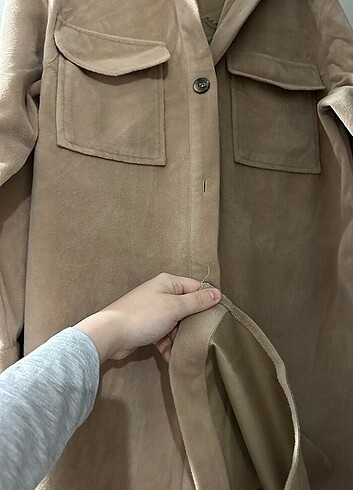 Koton Camel süet gomlek elbise
