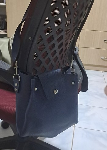 Mavi Deri Kadın Omuz Çantası
