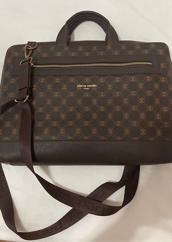 Pierre Cardin Kahverengi Monogramli Sehir Cantasi
