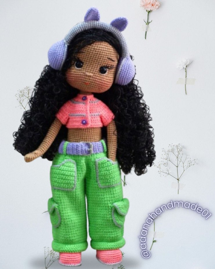 Pastel Renkli Amigurumi Örgü Bebek - Görsel 5