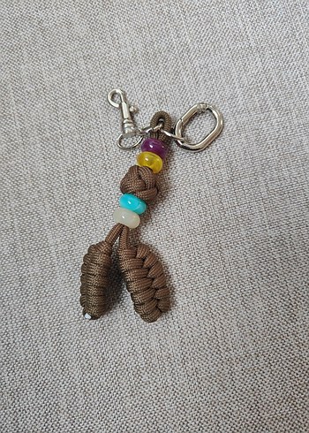 Renkli Püsküllü Bohem Paracord Anahtarlık - Görsel 7