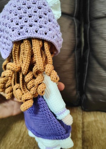 Mor Örgü Amigurumi Bebek - Görsel 3