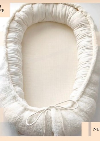 Beyaz Peluş Bebek Uyku Yatağı - Görsel 4