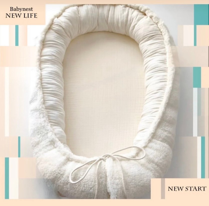 Beyaz Peluş Bebek Uyku Yatağı - Görsel 4