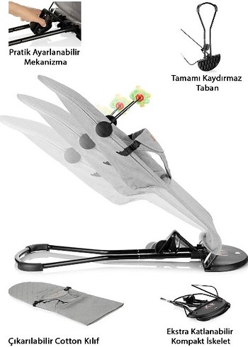 Siyah Bebek Sling Oturak - Görsel 5