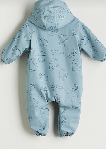 Mavi Bebek Erkek Tulum, Kürklü, Sokak Stili - Görsel 3