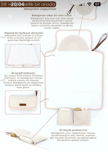 Clutch Bebek Alt Değiştirme Minderi Pamuk - Görsel 4