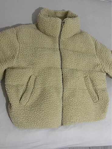 Peluş mont bej