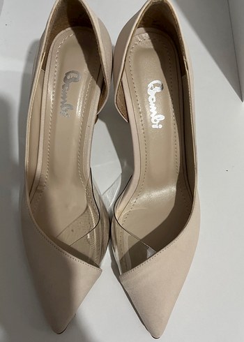 Bej Minimalist Stiletto Topuklu Kadın Ayakkabı - Görsel 4