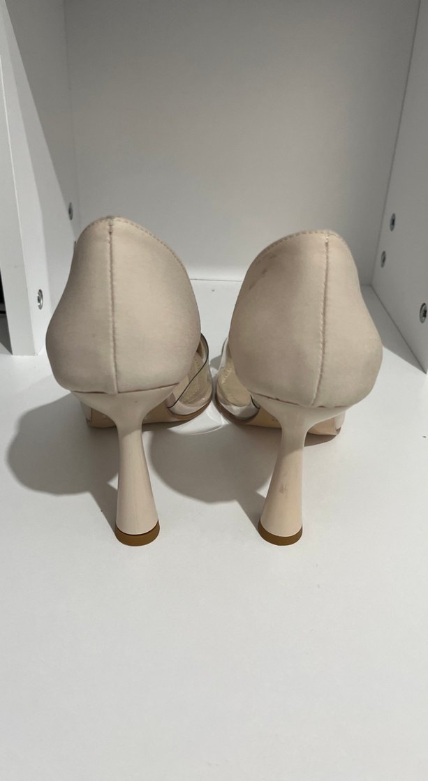 Bej Minimalist Stiletto Topuklu Kadın Ayakkabı - Görsel 3