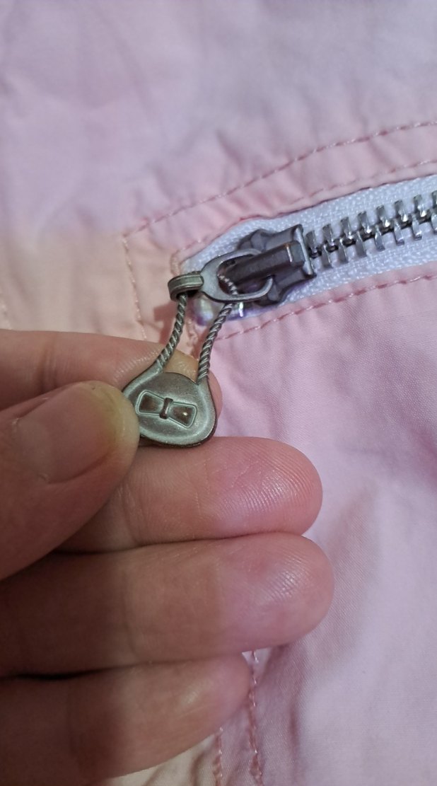 Düğmeli Pembe Kız Montu Kapüşonlu - Görsel 3